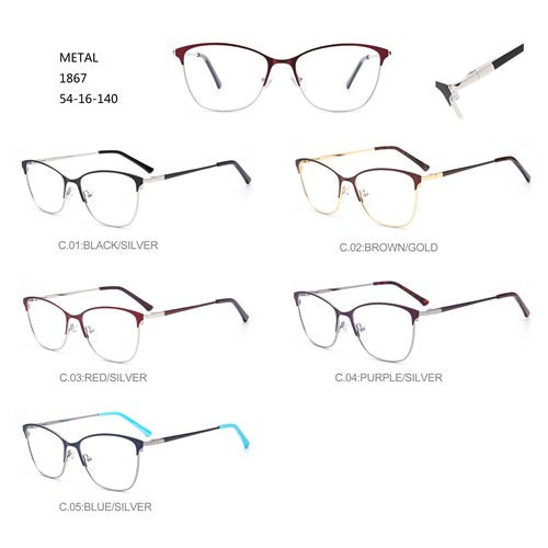 Terlihat Baik Setengah Bingkai dengan Tipis Kuil Optik Ultra Ringan Bingkai Kacamata Kacamata Cocok untuk Semua Jenis Wajah W3541867