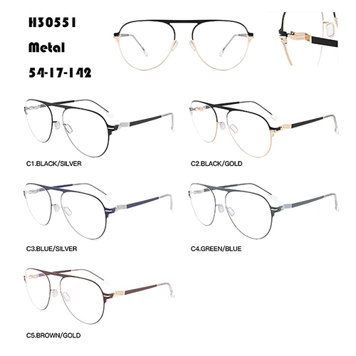 ከፍተኛ-መጨረሻ Retro Metal Eyeglasses W36730551