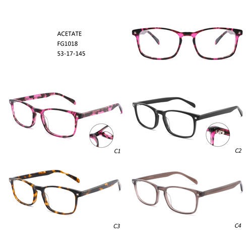 Hot Sale Acetátové farebné okuliare Square Women Montures De Lunettes W3551018