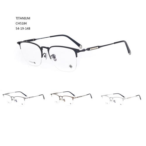 Ejiji na-ekpo ọkụ Titanium Lunettes Solaires Half Frames Eyewear S4165184