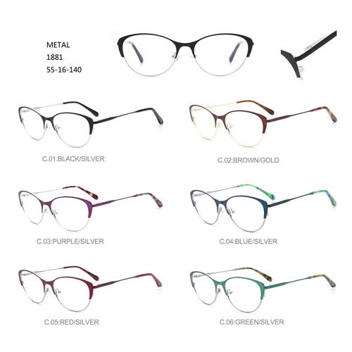 Жешка продажба на метални очила Amazon Fashion Montures De Lunettes W3541881