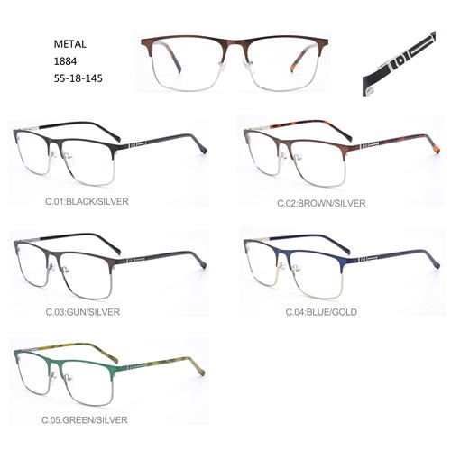 Venda imperdível de óculos de metal de aço inoxidável com lentes ópticas W3541884