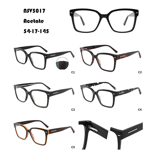 Veľkorámové štvorcové acetátové okuliare W3645017