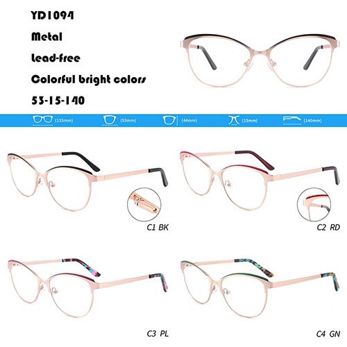 Lead-free Cat Eye Metal Eyeglasses W3551094