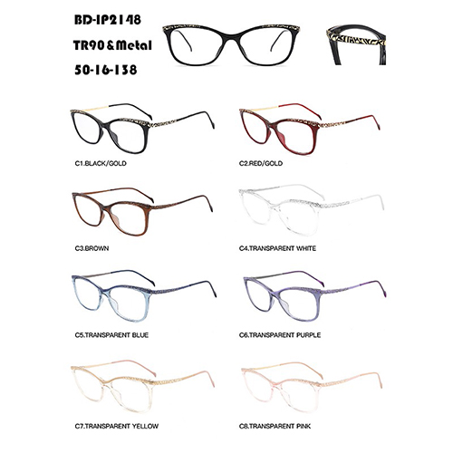 Leopard Print TR90 Le Metal Eyeglasses W3672148