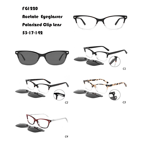 Lightweight Acetate Clips On Sunglasses W3551220