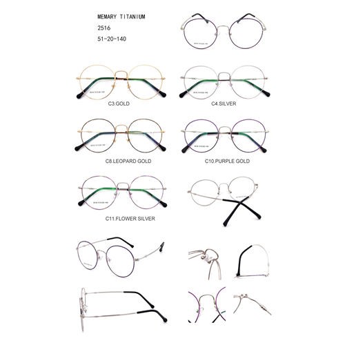 Memory Titanium Frames Optical Fashion Round Eyeglasses J10032516