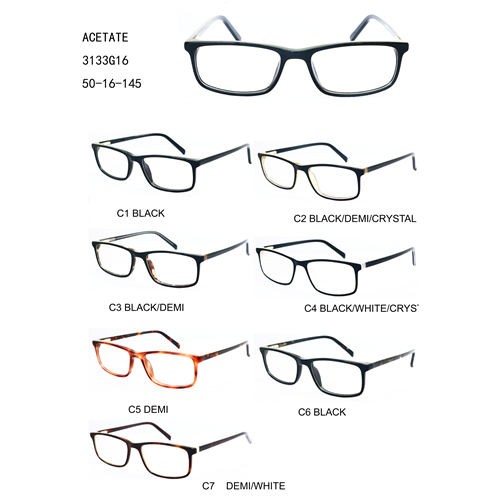 Vīriešu kvadrātveida modes acetāta lunettes solaires jauns dizains W305313316