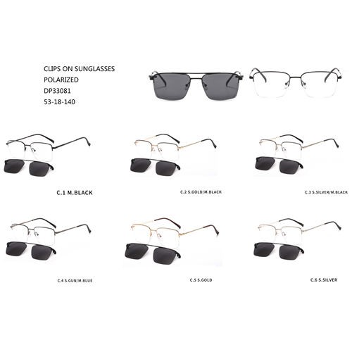 Metal Eye Wear Square Clip On Sunglasses W31633081