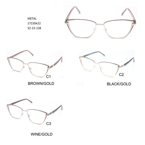 ლითონის სათვალეების ოპტიკური ჩარჩოები W3051722022