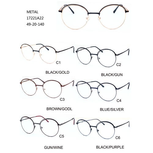 Marcos ópticos de moda de metal Marco colorido de anteojos W3051722122