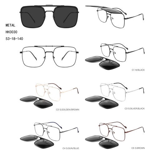 Kovové módne polarizačné slnečné okuliare klip na W3483030