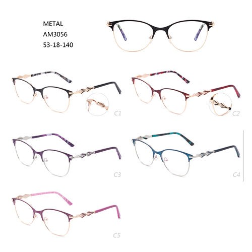 מסגרות אופטיות מתכת משקפי ראייה אופנה משקפיים צבעוניים W3483056