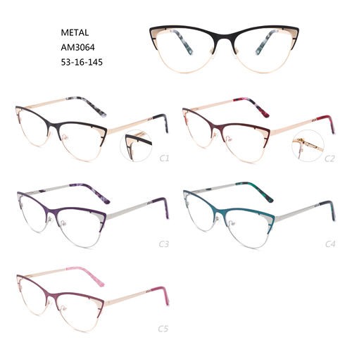 Метални оптички рамки Очила Модни очила за очи Шарени W3483064