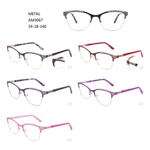 Metal Optical Frames Eyeglasses ဖက်ရှင်မျက်လုံးမျက်မှန် အထူး W3483067