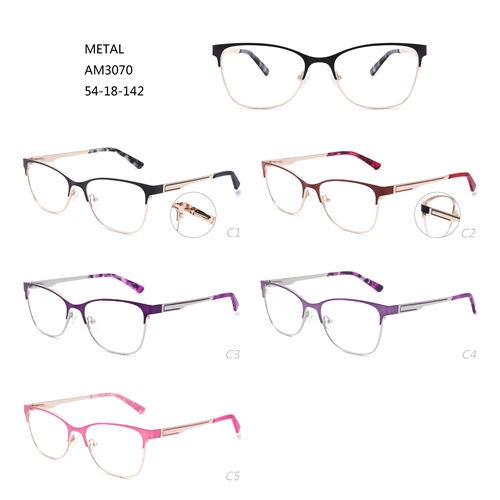 ლითონის ოპტიკური ჩარჩოები სათვალეები მოდური სათვალეები სპეციალური W3483070