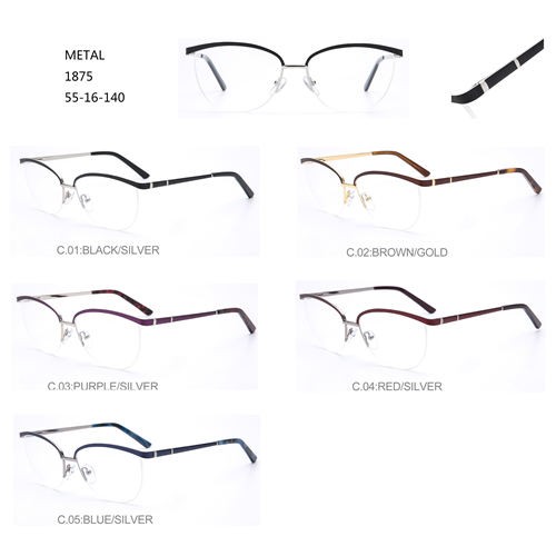 बहु रंग धातु ऑप्टिकल चश्मा और चश्मा आईवियर सर्वोत्तम गुणवत्ता W3541875 के साथ