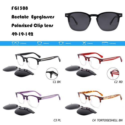 Clipes de acetato opcionais multicoloridos em óculos de sol W3551308