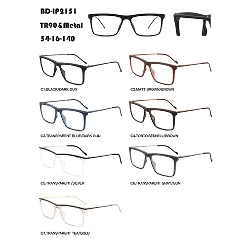 მრავალფერი სურვილისამებრ TR90 და მეტალის სათვალე W3672151