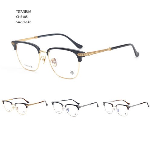 Imfashini Entsha Yemfashini ye-Titanium Lunettes Solaires Half Frames Eyewear S4165185