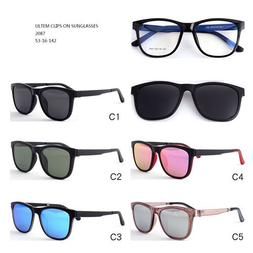 Novu Design Fashion Ultem Clip On Sunglasses W3452087