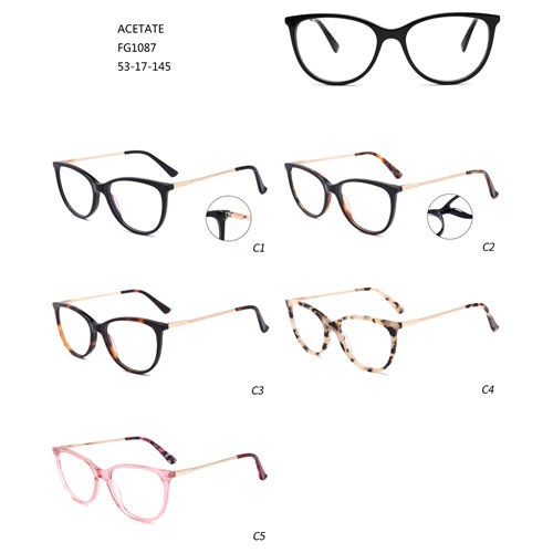 Tshiab Tsim Montures De Lunettes Acetate Cat Eyeglasses W3551087