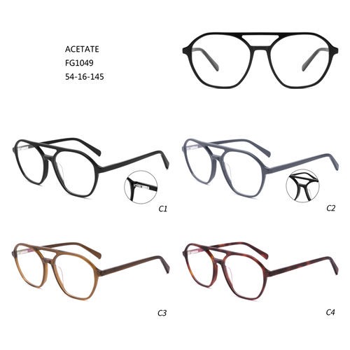 ახალი დიზაინი Oversize Fashion De Lunettes Acetate მომხმარებლის ლოგო სათვალე W3551049