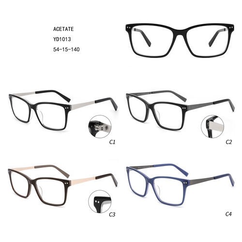 Nieuw Design Vierkant Acetaat Luxe Gafas Kleurrijke Vrouwen W3551013
