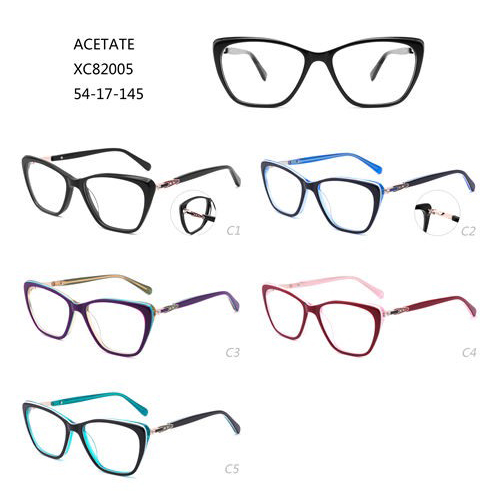 Очела за очила со повеќе стилски двобојни ацетатни оптички рамки China W34882005