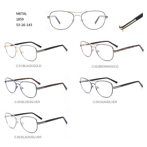 Ochelari de vedere optici cu ramă metalică, 2020, cel mai recent produs nou, cantități mari, pentru bărbați W3541859
