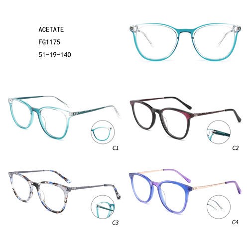 Oversize Round Acetate Fashion Colourful Gafas W3551175