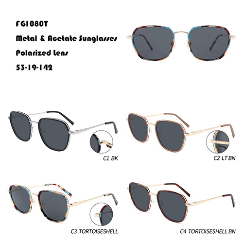 Patterned Square All-match Metal Sunglasses W3551080T