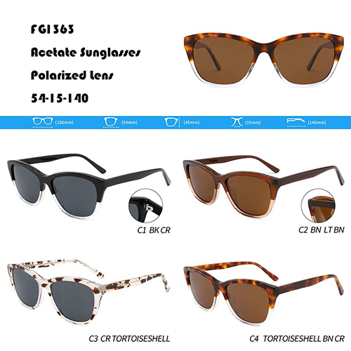 Personalized Color Block Acetate Sunglasses W3551363