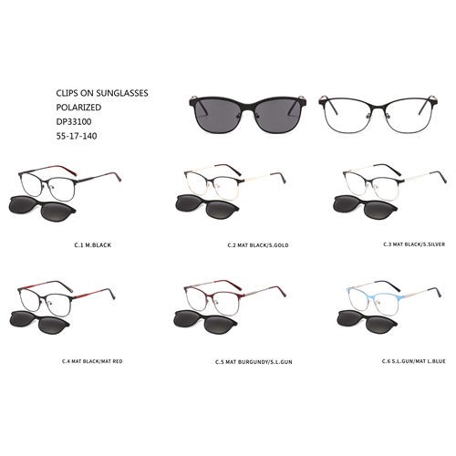 Polarized Fashion Eyewear Clip On Metal Sunglasses W31633100