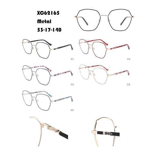 Montatura per occhiali da vista in metallo poligonale W34862165