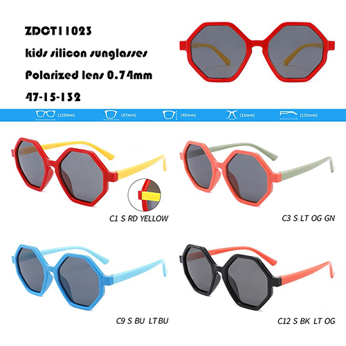 Polygonal Silicone Kids Sunglasses Made In China W35511008