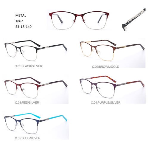 יצרן סין פופולרי גברים נשים משקפי מתכת מסגרת אופטית W3541862