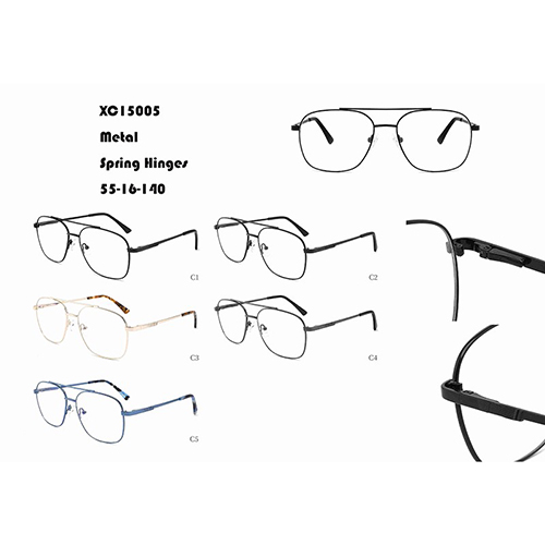 Металлические очки с двойной перемычкой в ​​стиле ретро W34815005