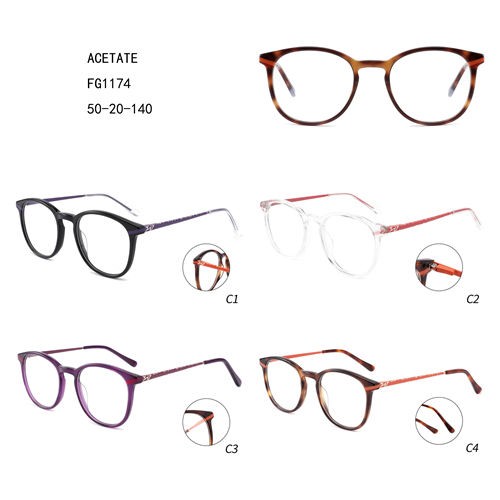 I-Round Acetate Fashion Colorful Gafas Oversize W3551174