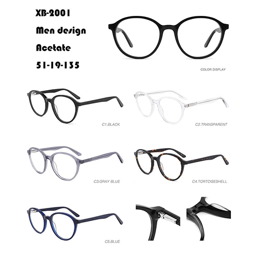 Apvalūs acetato akiniai vyrams W3712001