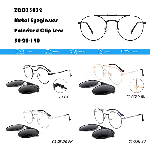 Кръгли метални щипки за слънчеви очила на едро W35533032