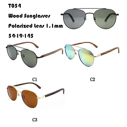 Round Wood Sunglasses W365054