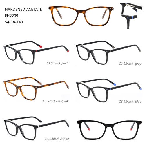 Špeciálne tvrdené acetátové okuliare s farebným optickým rámom Fashion W3102209