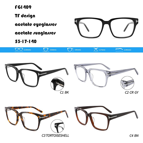 Occhiale da vista quadrato in acetato W3551409