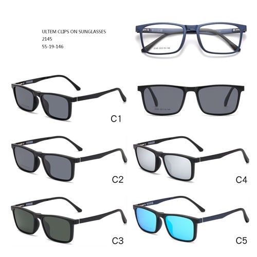 Kwadratowe okulary przeciwsłoneczne Amazon Hot Sale Ultem Clip On W3452145