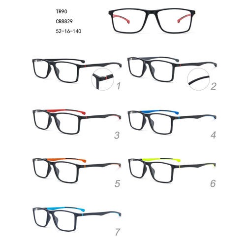 კვადრატული მოდური ფერადი სპორტული სათვალე TR90 ახალი დიზაინის W3458829