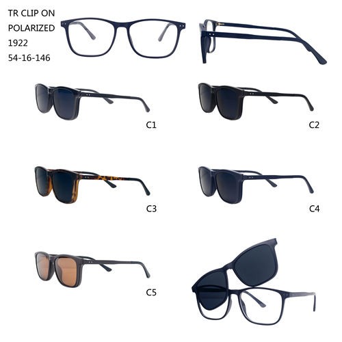 Kwadratowe oprawki męskie Nowy projekt Dobra cena Gorąca sprzedaż TR Clips On Okulary przeciwsłoneczne W3551922