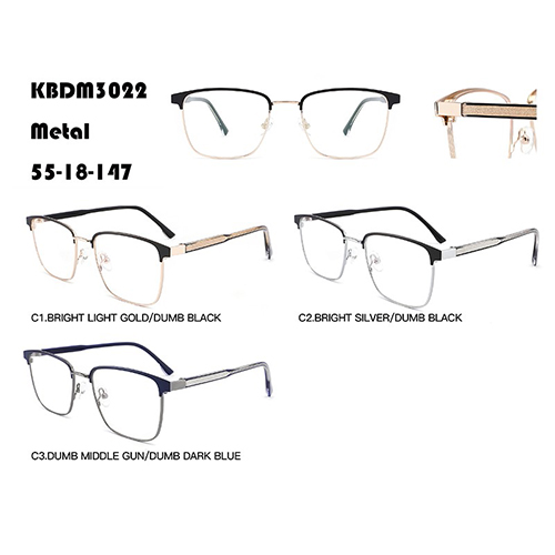 Square Half-rim Metal Eyeglasses W3673022