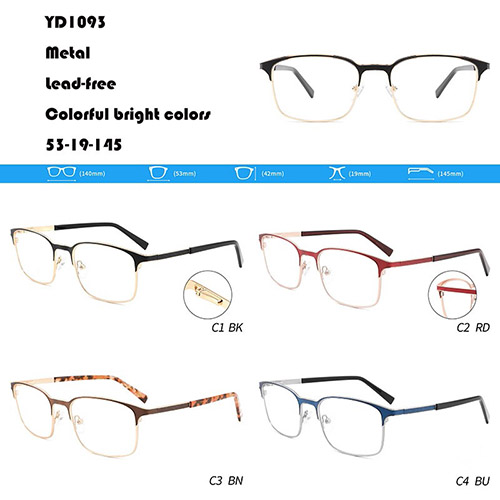 Square Lead-free Ultralight Metal Eyeglasses W3551093