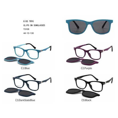 TR90 Kids Clips On Sunglasses Colorful New Design W3453108